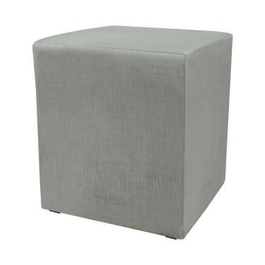 Imagem de Puff Zelda Quadrado Multiuso 43x43x43cm Tecido Suede Velusoft Cinza