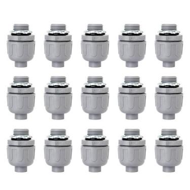 Imagem de Conector líquido hermético Feotech 3/4 polegadas, pacote com 15, PVC 1