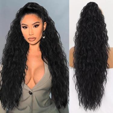 Imagem de Extensão de rabo de cavalo ORSUNCER Claw, cabelo sintético encaracolad