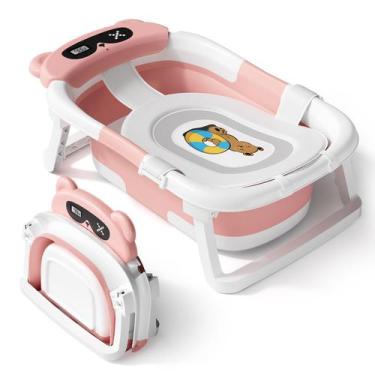 Imagem de Banheira de bebê AVIDOR dobrável portátil com almofada macia