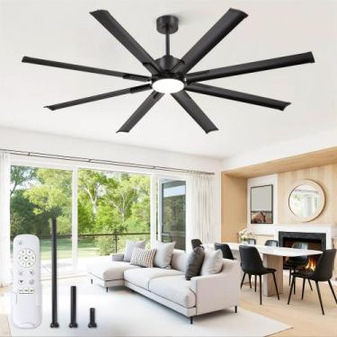 Imagem de Ventilador de teto industrial ZMISHIBO 183cm com controle remoto Light