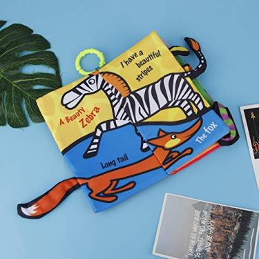 Imagem de Generic Livro de Pano Lavável da Cauda Estéreo Animal do bebê, Livro Educacional Macio de Pano da Cauda Selva para Bebês, Interativo para Crianças 0-3 Anos de Idade (cauda da selva)