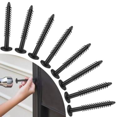 Imagem de Fixadores de obturador de vinil atualizados para persianas externas, parafusos de obturador de plástico preto de 7,5 cm para janela externa, pinos de obturador para venezianas de vinil, ferragens para