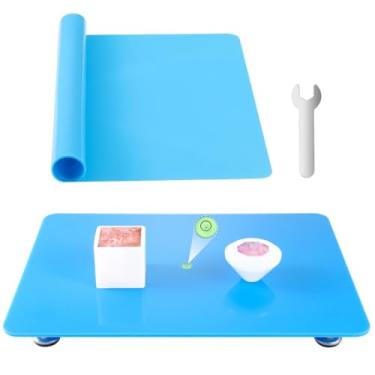 Imagem de Mesa de nivelamento de resina ajustável, placa autonivelante de 40 x 30 cm com tapete de silicone para resina epóxi, artesanato em resina, pintura, derramamento de acrílico, projetos de arte DIY