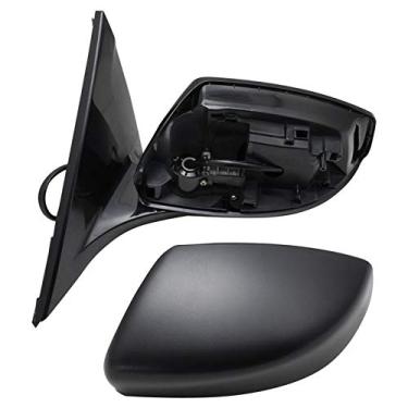 Imagem de TRQ Espelho Power Manual Dobrável Preto Texturizado LH Lado Esquerdo do Motorista para Nissan Maxima 2016-2018