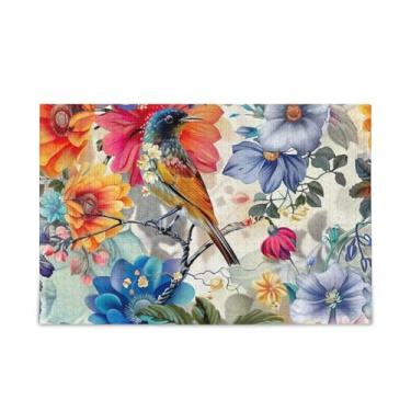 Imagem de WELLDAY Quebra-cabeça flor com pássaros coloridos 500 peças grande jogo de arte para adultos adolescentes