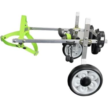 Imagem de PUJPOQRP Cadeira de rodas para animais de estimação Carrinho de mobilidade para cadeira de rodas, cadeira de rodas para cães para pernas traseiras, moldura de alumínio para animais de estimação