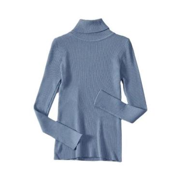 Imagem de Suéter Feminino De Gola Alta Slim Fit, Malha Macia E Elástica, Casual 