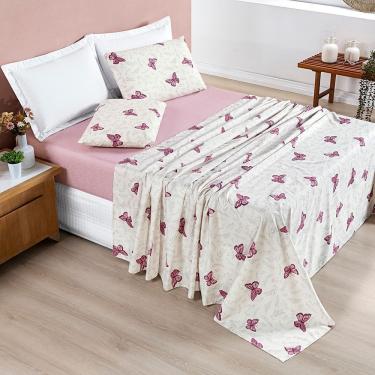 Imagem de Jogo De Cama Avere King 04 Peças - Borboletas