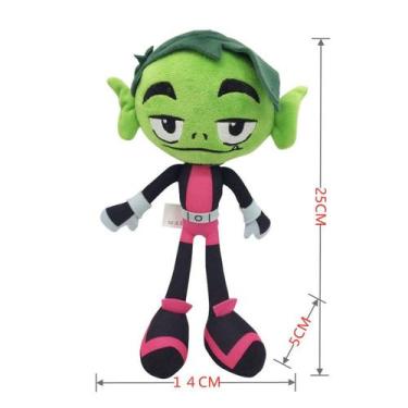 Imagem de Boneca de brinquedo de pelúcia Beast Boy Teen Titans 25 cm de anime co