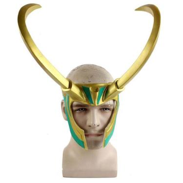 Imagem de Máscara de cosplay, resina Loki, PVC, adereços de fantasia para rosto 