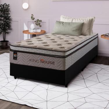 Imagem de Cama Box Molas Ensacadas Liverpool 96x203 Bege King House