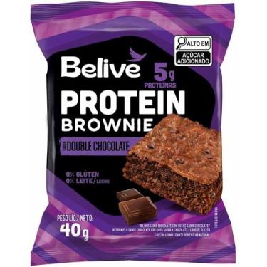 Imagem de Brownie Protein Double Chocolate Zero Açucar Belive 40g