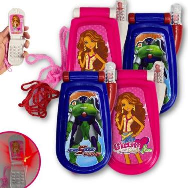 Imagem de Celular De Brinquedo Musical C/ Luz Botões Telefone - - EUROPIO, 4rosa