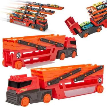 Imagem de Hot Wheels City Mega Caminhão Vermelho 50th GHR48 - Mattel