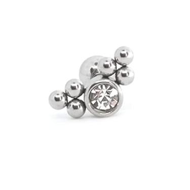 Imagem de Piercing Reto Indiano com Zircônias (Mod.05)