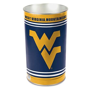 Imagem de WinCraft NCAA 9807913 Cesto de lixo da West Virginia University afunilado, 38 cm de altura