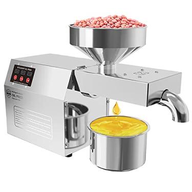 Imagem de Máquina Automática De Prensa De óleo De 610 W Para Casa, Extrator De óleo De Semente De Controle De Temperatura Inteligente, Prensa a Frio E a Quente, Rendimento De óleo: 80%, 6-9 Kg/h