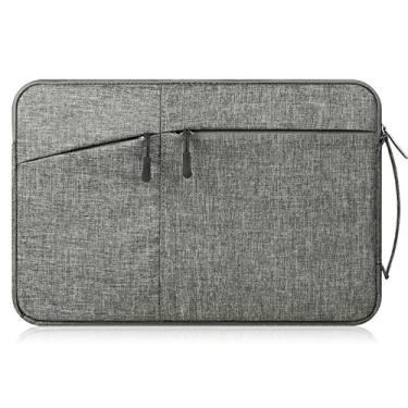 Imagem de Bolsa Breifcase de lona com zíper premium para Samsung Galaxy Tab A9+ 27.9 cm / S10 27.9 cm / S9+ 12.4 / Tab A8 10.5 Tab S7 FE 12.4 Tab A 10.5 Tab S4 10.5 Microsoft Surface Go 10