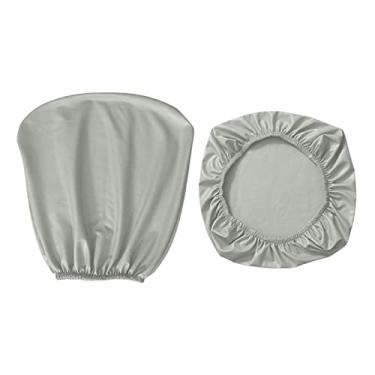 Imagem de Ioensy Capa de cadeira de escritório dividida/protetor de cadeira giratória esticável,...