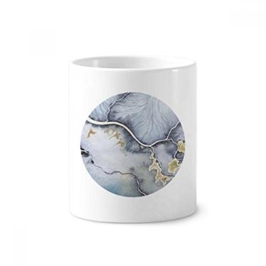 Imagem de Suporte para caneta de escova de dentes abstrata aquarela com sombreamento de tinta, suporte de cerâmica, copo lápis