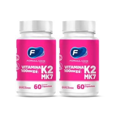Imagem de Vitamina K2 Mk-7, (Mk7) 100 Mcg, Kit 2x 60 cápsulas