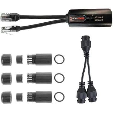 Imagem de IPCamPower Adaptador divisor de combinação POE, execute 2 câmeras IP em 1 cabo