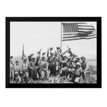 Imagem de Quadro Foto Soldados Vitoria Segunda Guerra Mundial - Fanarte