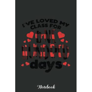 Imagem de Loved Class 100 Days School Red Buffalo Plaid Teacher Gift Notebook: Funny 100 Days Of School Gift Lined Notebook Confetti Writing Diary Planner Gift ... Children, Blank 110 Pages, 6x9 inches