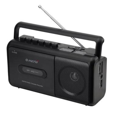 Imagem de Boombox Portátil G Keni com Leitor de Cassetes AM/FM - Rádio Estéreo