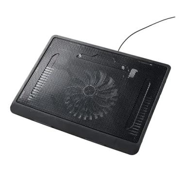 Imagem de Base para Notebook com Cooler, 15,6 Polegadas, Ventilador 13cm, USB, Altura Ajustável, Preto