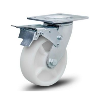Imagem de Rodizio 6x2 C/freio Roda De Nylon C/ Rolamento 450 Kg