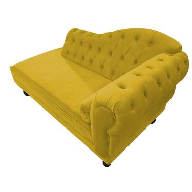 Imagem de Diva Recamier Diana 185cm Lado Esquerdo Suede Cor Amarelo