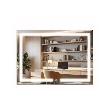 Imagem de Espelho Retangular 50cm X 70cm Iluminado Touch Screen Led 3 Cores - Re