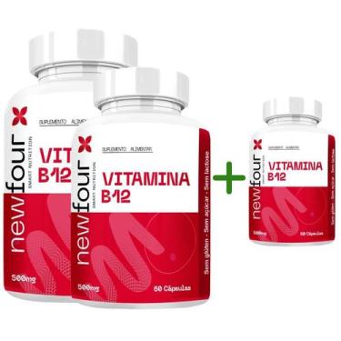 Imagem de Vitamina B12 Kit com 3 Com Total De 180 Capsulas - New Four
