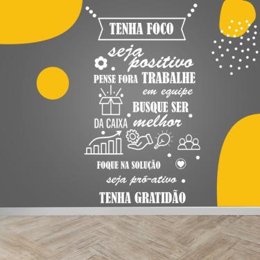 Imagem de Adesivo Decorativo Trabalho Foco Escritório Empresa