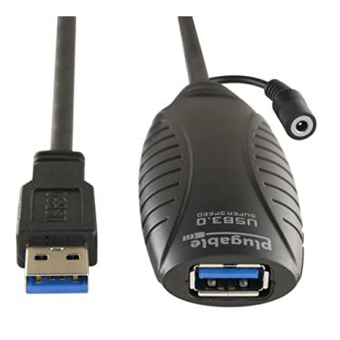 Imagem de Cabo de extensão ativo USB 3.0 de 10 metros com adaptador de alimentação AC e proteção de voltagem traseira