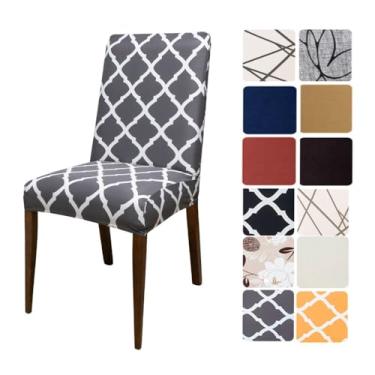 Imagem de Kit 6 Capas Cadeiras De Jantar Spandex Importado Elástico- Várias Estampas (Luxo)