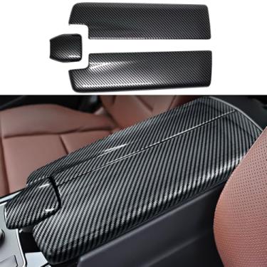 Imagem de AOKIO Acabamento da tampa do painel da caixa de armazenamento do console central interno para Mercedes Benz E Class W212 acessórios 2010-2015 e CLS W218 2012-2017 (não carbono real)