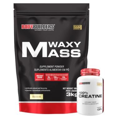 Imagem de Kit Waxy Mass 3kg + 100% Creatina 100g - BODYBUILDERS (Médio, Baunilha)
