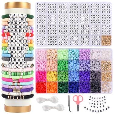 Imagem de Kit de fabricação de pulseiras Clay Beads Wollgess 6000 unidades com A