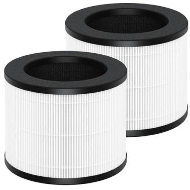 Imagem de Pacote com 2 filtros de substituição Airmega 100 compatíveis com purificador de ar Coway Airmega 100, HEPA verdadeiro 3 em 1 e filtro de desodorização