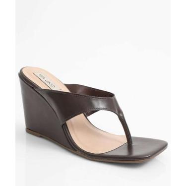 Imagem de Tamanco Feminino Anabela Salto Grosso Via Uno Marrom-11016, Marrom, 37