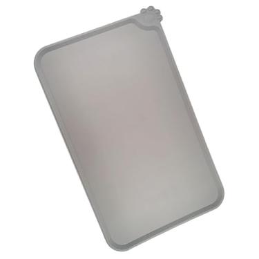 Imagem de Qiilu Almofada de Silicone para Animais de Estimação - Tapete para Cães Infantil, 1 Pacote - Tapete de Mesa para Comer Alimentos (Patas Cinzentas Grandes)