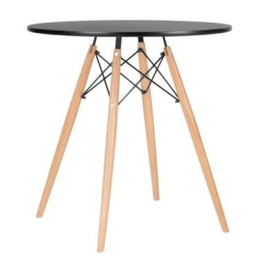Imagem de Mesa Sala de Jantar Eiffel 80cm Tampo Madeira Mdf Tx - Móveis La Bella