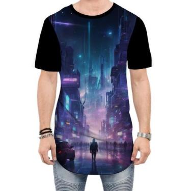 Imagem de Camiseta Longline Cidade Futurística Cyber City Future 3 - Kasubeck St