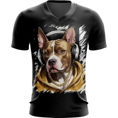 Imagem de Camiseta Gola V Pitbull com Headphones 11, G