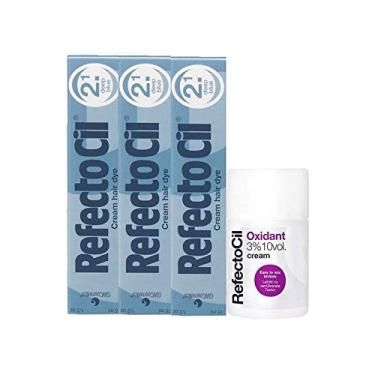 Imagem de Kit Refectocil 3 Tinta + 1 Oxidante Creme N° 2.1 Azul Profundo