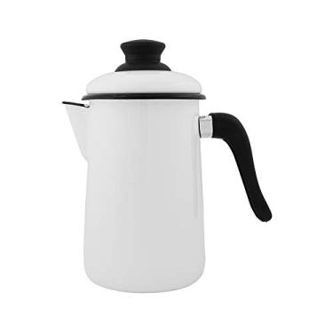 Imagem de Bule para Café 14 Esmaltado Branco - 1500 ml - Ewel