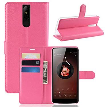Imagem de LEAGOO Power 5 Capa, carteira flip de couro PU premium com compartimento para cartão, suporte e fecho magnético [capa interior à prova de choque de TPU] Compatível com LEAGOO Power 5